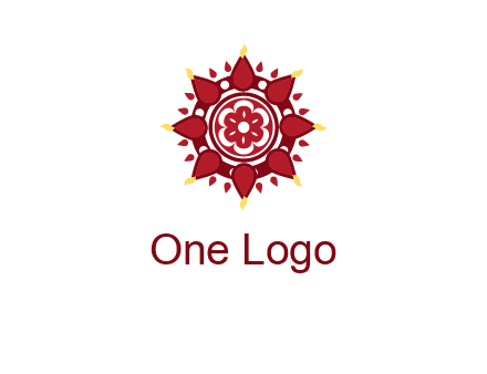 rangoli pattern in religious logo