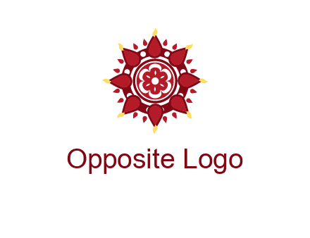 rangoli pattern in religious logo