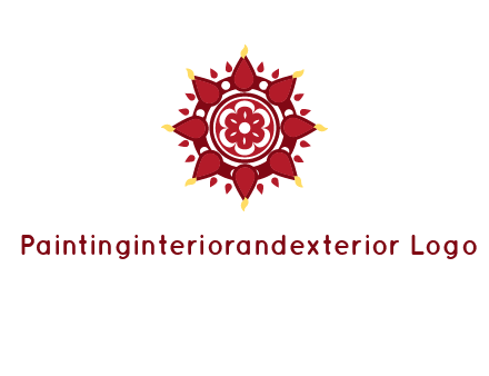 rangoli pattern in religious logo