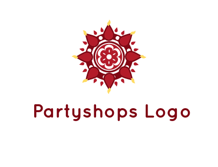 rangoli pattern in religious logo