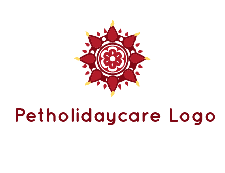 rangoli pattern in religious logo