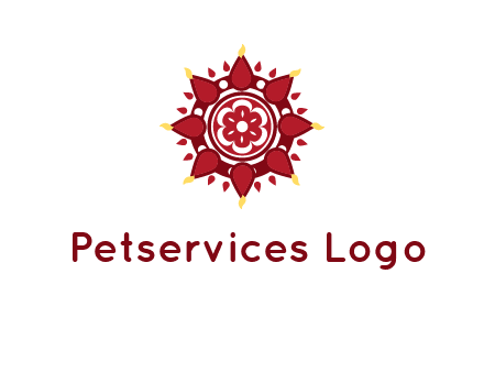 rangoli pattern in religious logo