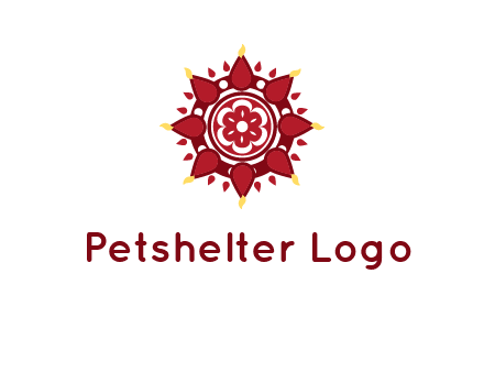 rangoli pattern in religious logo