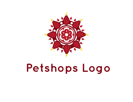 rangoli pattern in religious logo