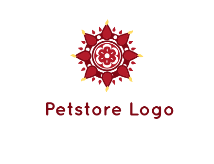 rangoli pattern in religious logo