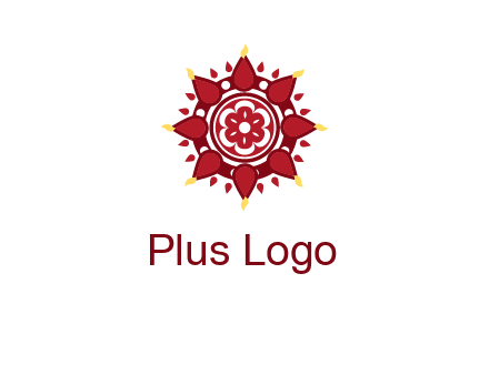 rangoli pattern in religious logo