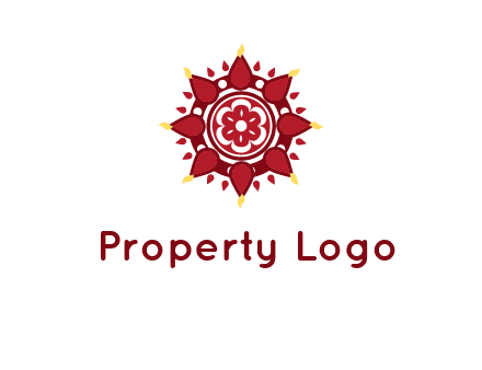 rangoli pattern in religious logo