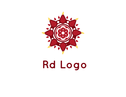 rangoli pattern in religious logo