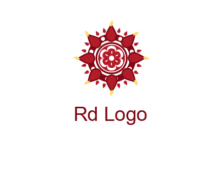 rangoli pattern in religious logo