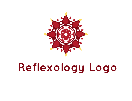 rangoli pattern in religious logo