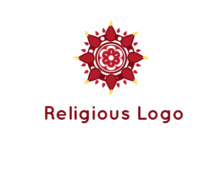 rangoli pattern in religious logo