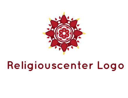 rangoli pattern in religious logo