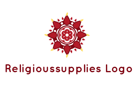 rangoli pattern in religious logo