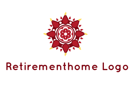 rangoli pattern in religious logo