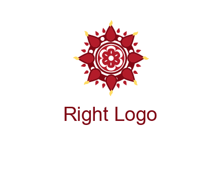 rangoli pattern in religious logo