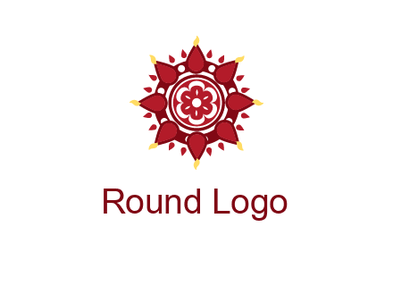 rangoli pattern in religious logo