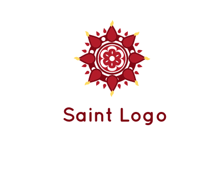 rangoli pattern in religious logo