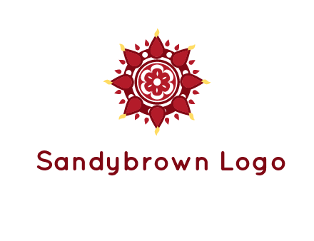 rangoli pattern in religious logo