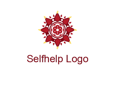 rangoli pattern in religious logo