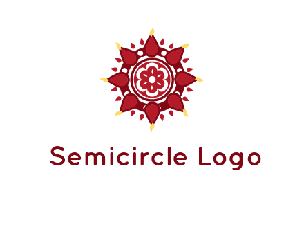 rangoli pattern in religious logo