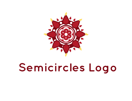 rangoli pattern in religious logo
