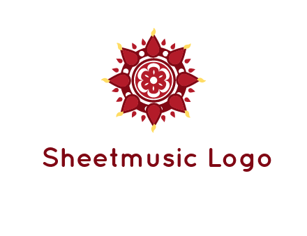 rangoli pattern in religious logo