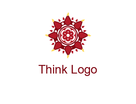 rangoli pattern in religious logo