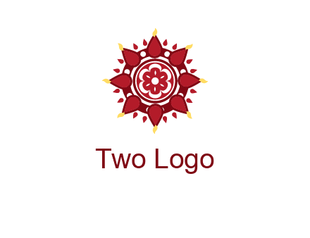 rangoli pattern in religious logo