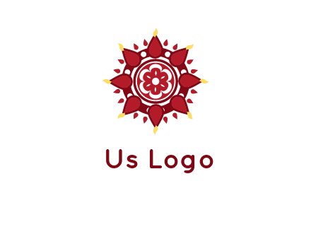 rangoli pattern in religious logo