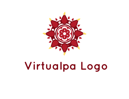 rangoli pattern in religious logo