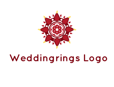 rangoli pattern in religious logo