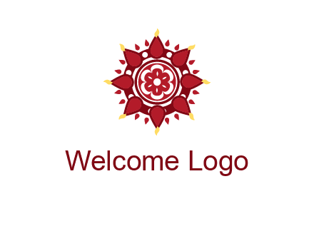 rangoli pattern in religious logo