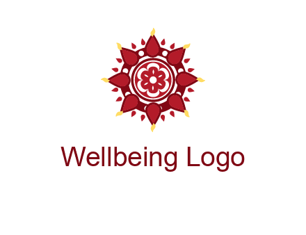 rangoli pattern in religious logo