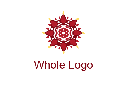 rangoli pattern in religious logo