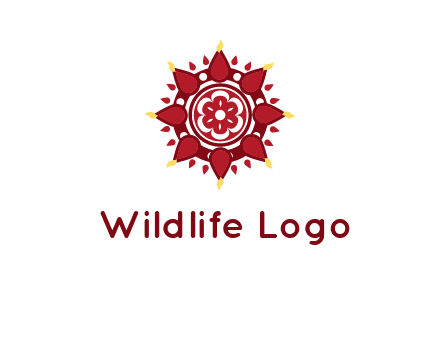 rangoli pattern in religious logo