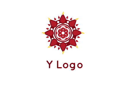 rangoli pattern in religious logo