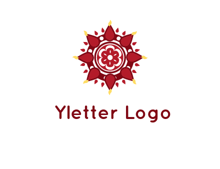 rangoli pattern in religious logo