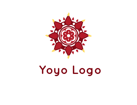 rangoli pattern in religious logo