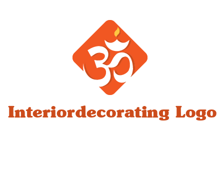 om symbol in square logo