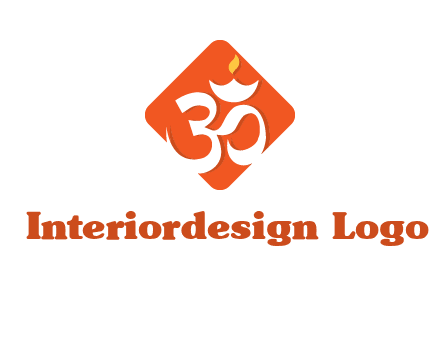 om symbol in square logo