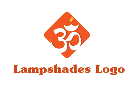 om symbol in square logo