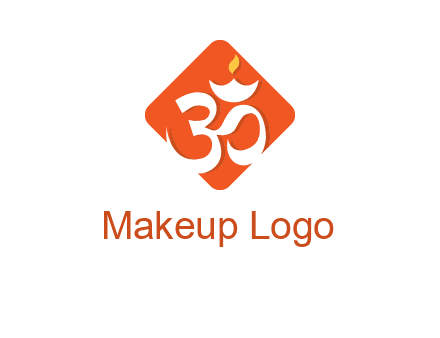 om symbol in square logo