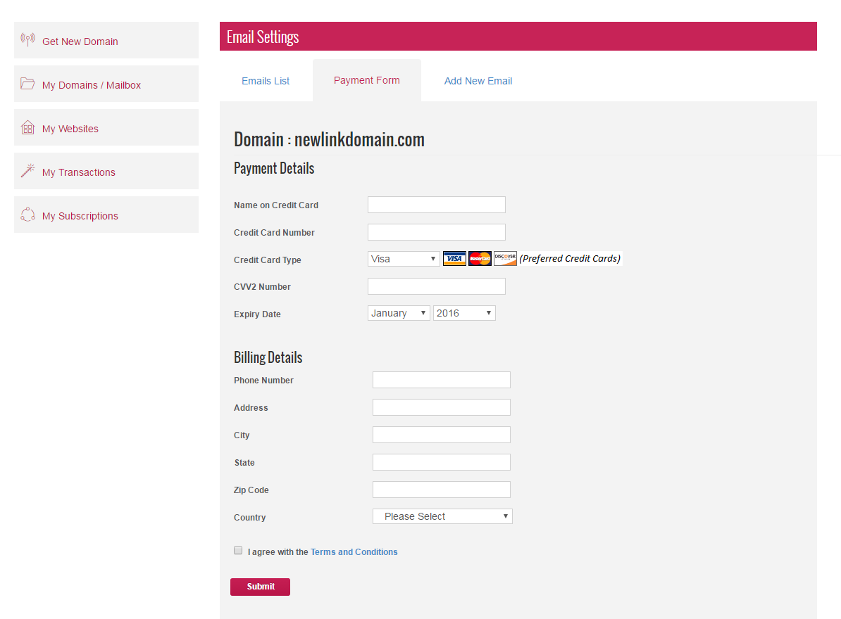 You can add your email accounts online too. 